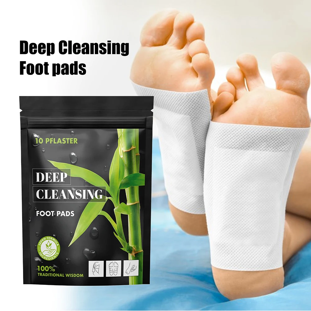 Wormwood Bamboo Charcoal Foot Patch Detoxify Toxins Relieve Stress Foot Sticker Patchemove Moisture Promote Metabolism Feet Care