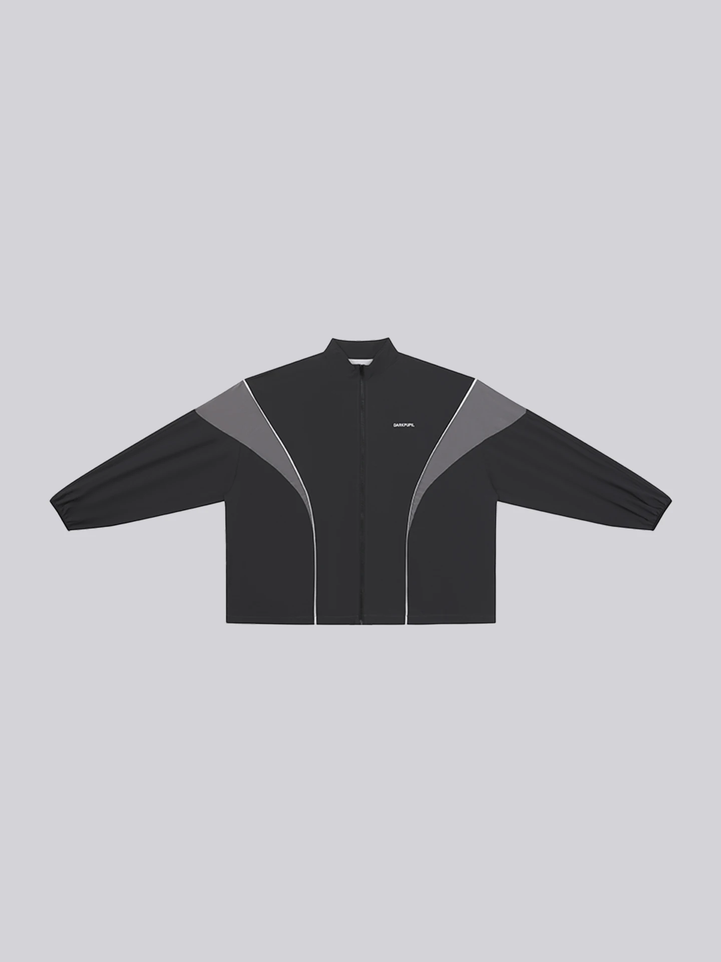 

Darkpupil Sport Jacket Patchwork American Retro Fitness Color Block Shoulder Insertion Stand Collar Jacket for Men Spring Autumn
