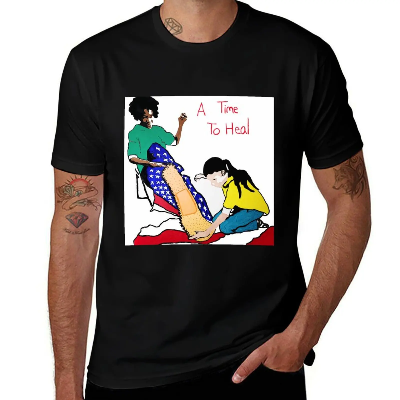 

A Time To Heal (2021 Inauguration Painting) T-Shirt t shirts for man pack white anime t shirts oversize T-Shirt