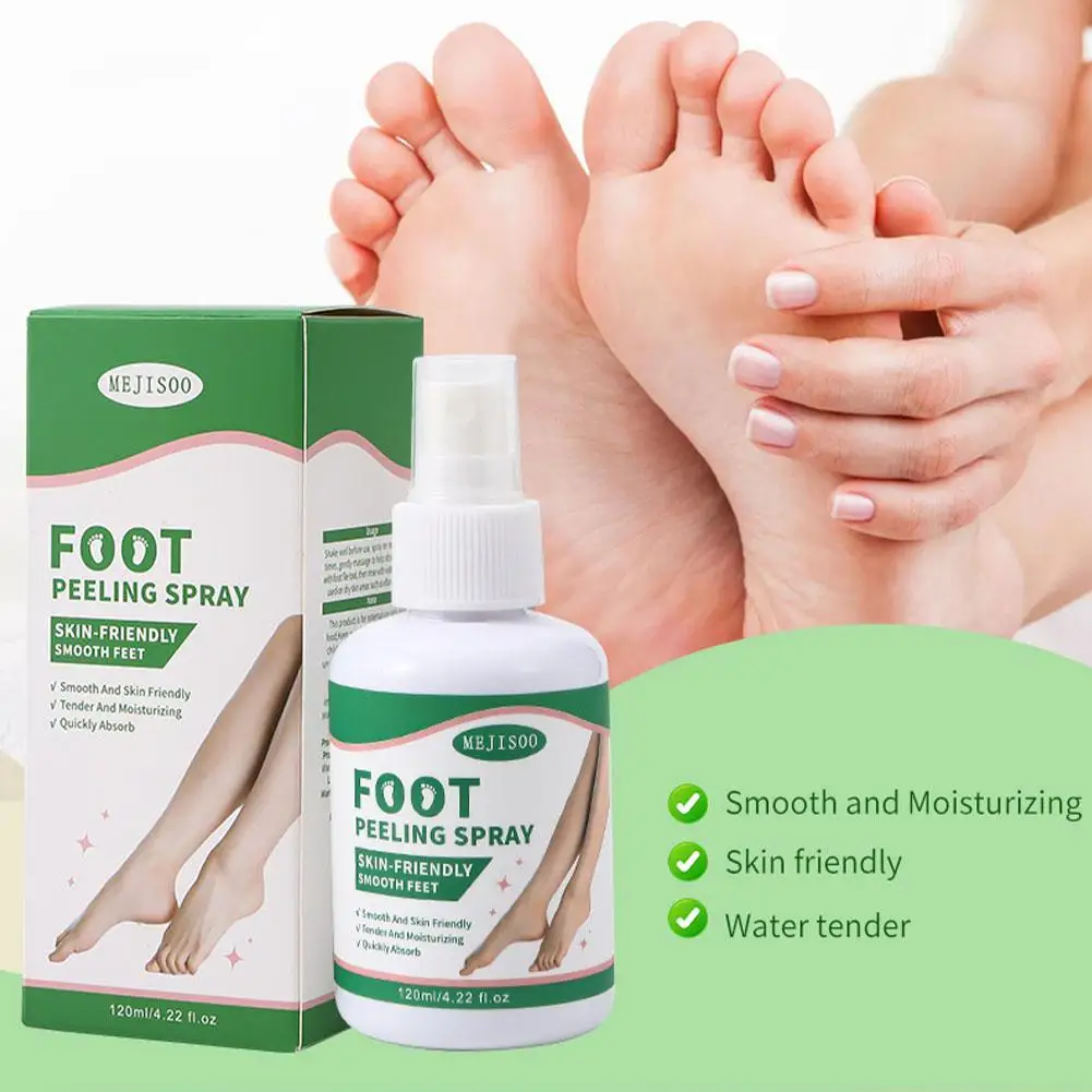 

120ml Foot Peeling Spray Callus Dead Skin Remover Heel Dry Cracked Blister Repairing Pedicure Exfoliating Nourishing Foot Care