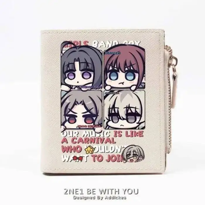 

GIRLS BAND CRY Fashion Wallet PU Purse Card Coin Zipper Money Bag Cosplay Gift B2124 Anime