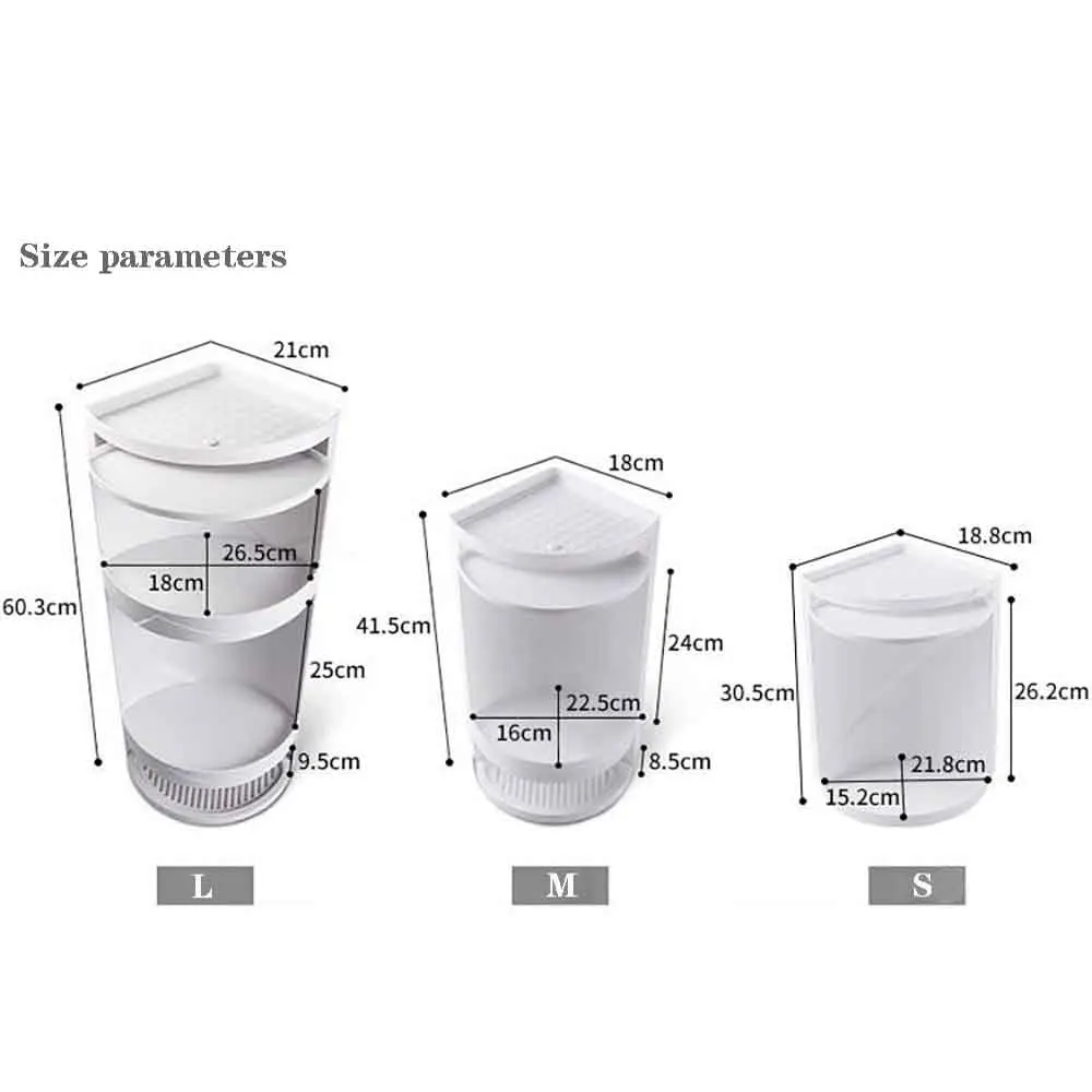 욕실 코너 보관 벽걸이 선반 샴푸 화장품, 360 도 회전, 주방 가정용 욕실 보관 액세서리