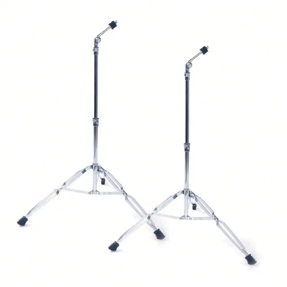 2 Pcs Straight Cymbal Stand Drum Hardware Percussion Mount Holder Set