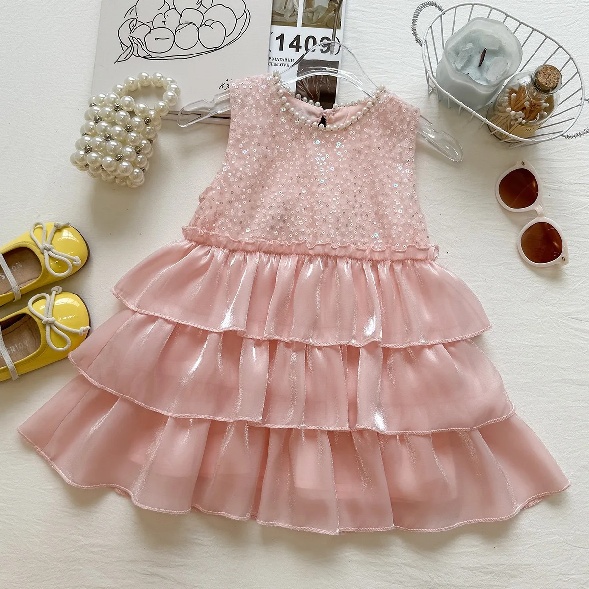 Girls Dresses Summer Children's Princess Clothes Wedding Party Dress For Baby Girl Birthday Costume Kids Sleeveless Dresses 7 8Y