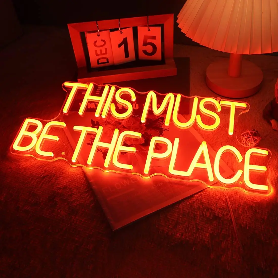 이것은 장소이어야합니다 네온 사인 LED 네온 불빛 로그인 웨딩 생일 장식 소녀 침실 벽 예술 장식 홈 오피스 크리스마스