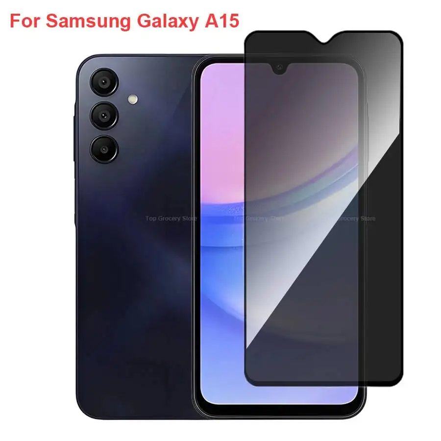 

For Samsung Galaxy A15 Anti Spy Privacy Tempered Glass Protector Compatible For Galaxya15 Full Cover Screen Phone Film