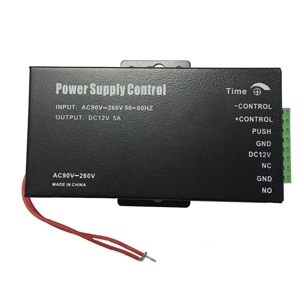 

DC 12V 5A Power Supply Unit for Door Access Control Keypad Lock Access System AC 90-260V Adjustable Timer Delay Box