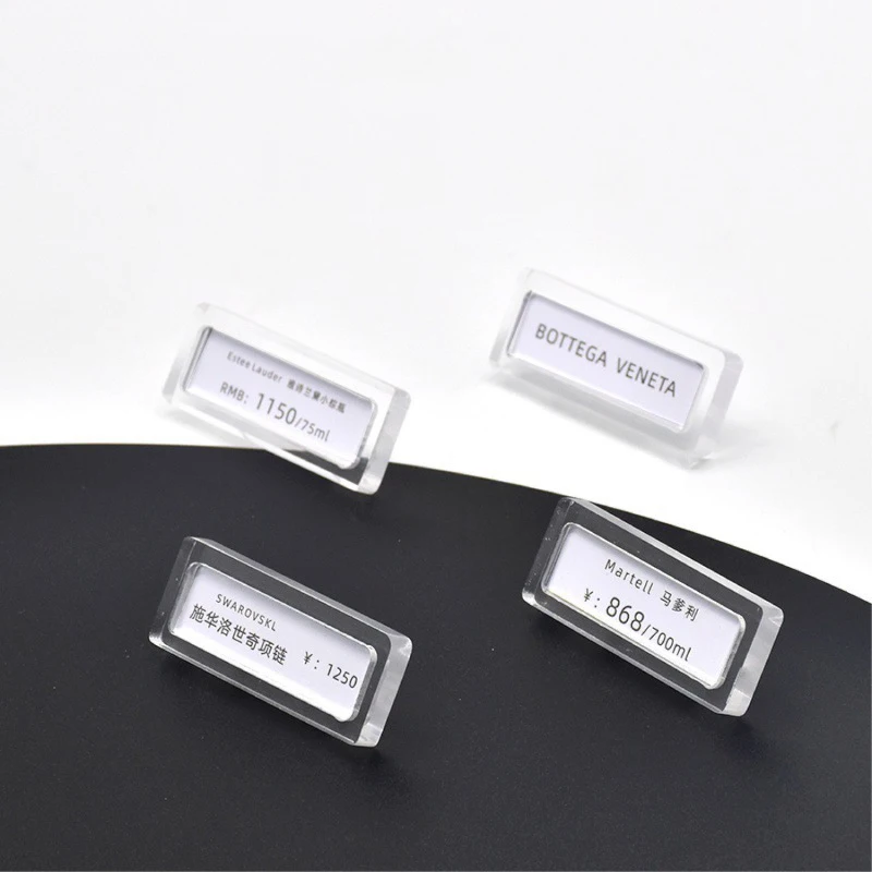 Mini Acrylic Price Tag for Commodity Small Price Lable Tool Jewelry Price Display Rack Jewelry Counter Accessories 5Pcs