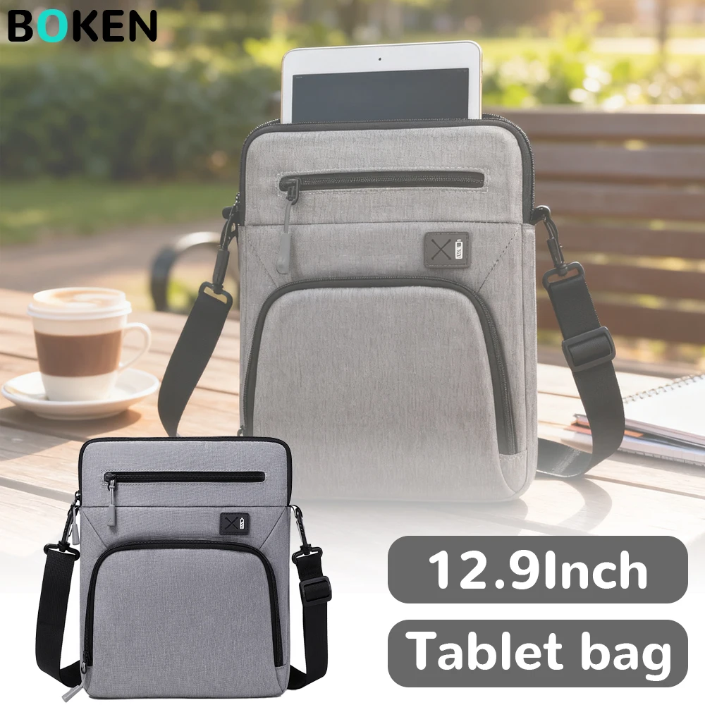 

Tablet Shoulder Bag for iPad Pro HUAWEI 12.9 Inch, Protective Sleeve Case with Adjustable Strap for Work & College Tablet Case