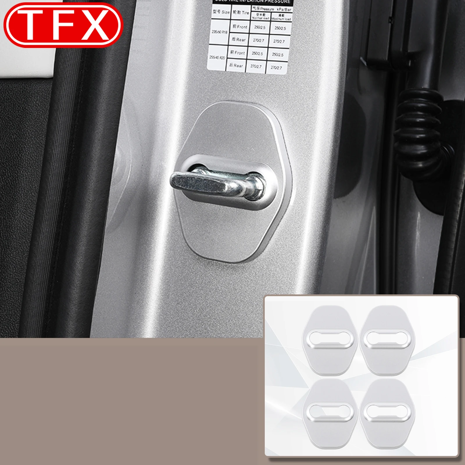 

For Xpeng G6 XiaoPeng 2023 2024 Car Door Lock Cover Protective Cover Anti-corrosion & Rust ABS Door Lock Buckle Auto Accessories