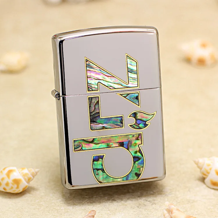 

Genuine Zippo Mirror green sh oil lighter windproof Classic solid cigarette Kerosene lighters Gift with anti-counterfeiting code