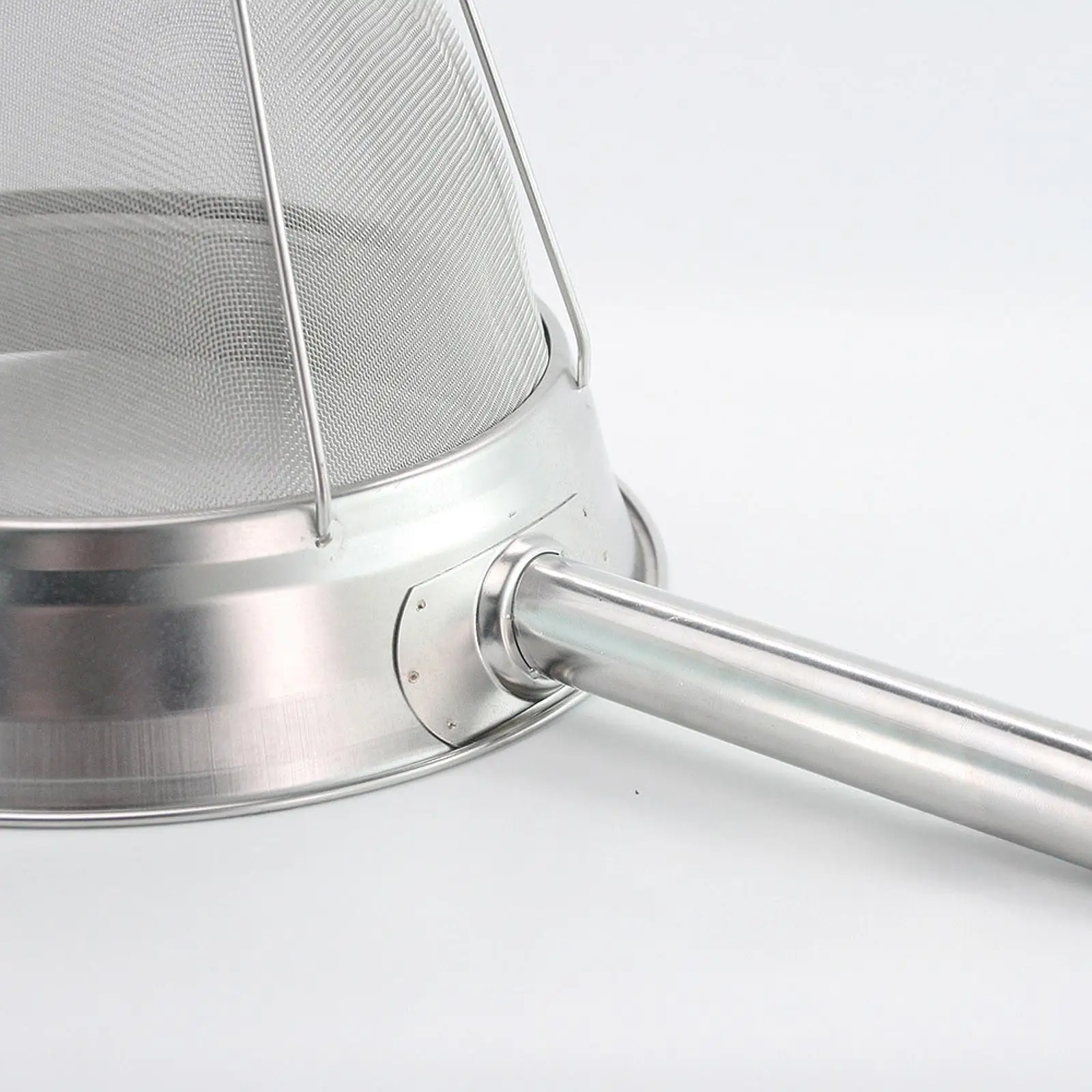 Cone Mesh Strainer with Standwith Base with Long Handle for Tea Sugar Coffee