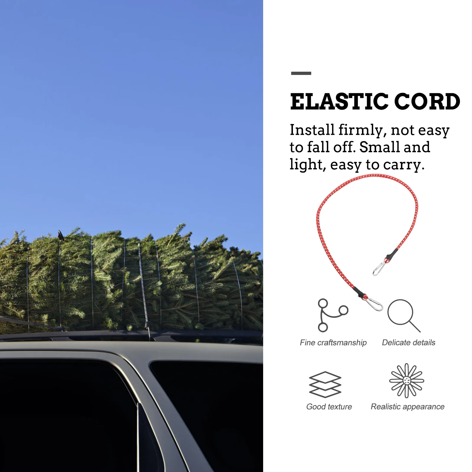 

4Pcs Elastic Binding Straps Cargo Tensioner Belts Hooks Motorbike Bike Motorcycle Fastening Belt Outdoor Camping Load Secure