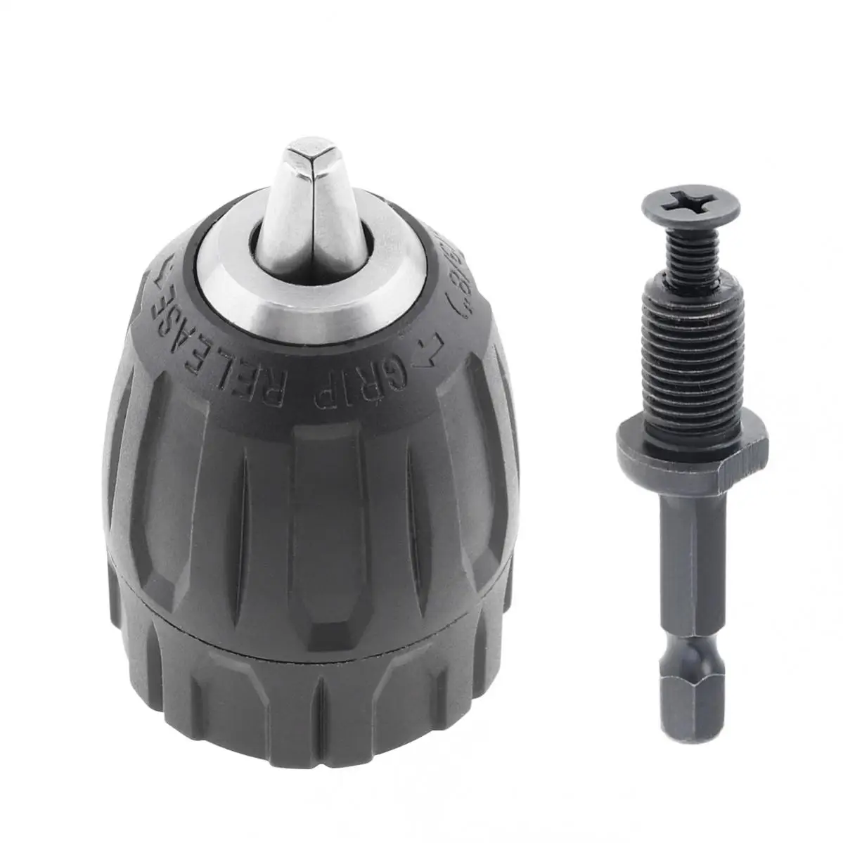 0.8-10mm Keyless Drill Chuck 1/4-Inch Hex Shank Drill Chuck Adapter Quick Connect Impact Driver Conversion Tool