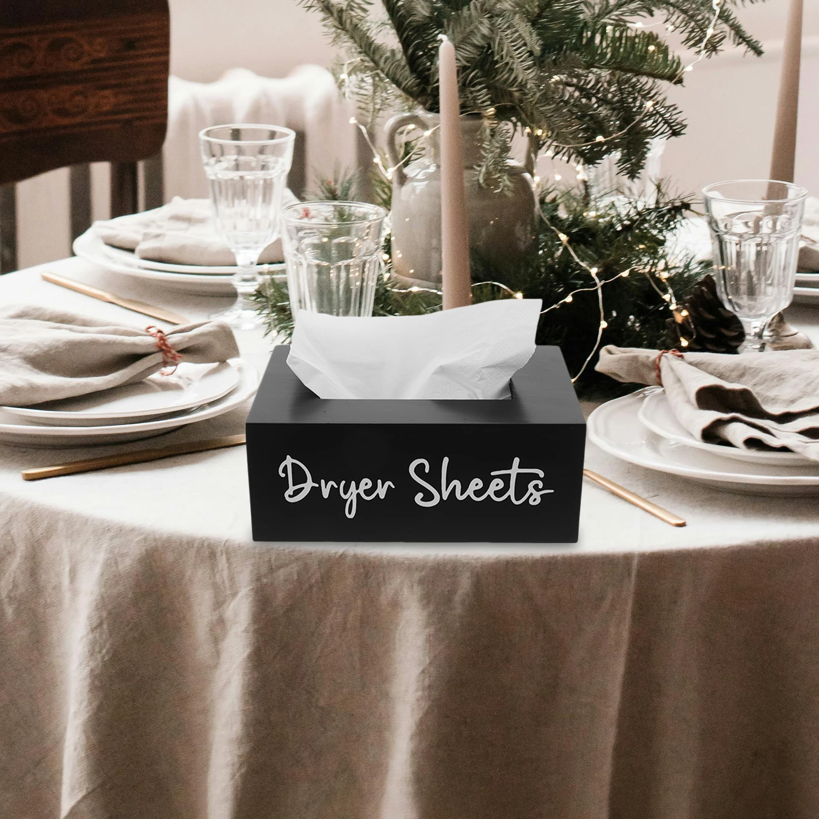 

Wooden Tissue Box Cover Natural Wood Grain Smooth Finish Desktop Holder For Home Office Bathroom Napkin Storage Case Tissue Box