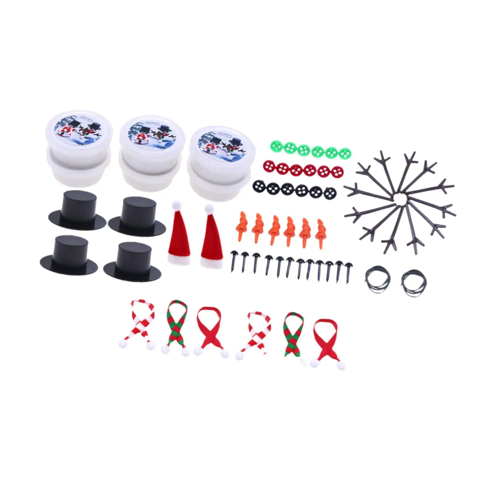 Snowman Crafts for Kids Build a Snowman Set Decorative Model DIY Snowman Miniature Snowman Making for Holiday Favor Supplies