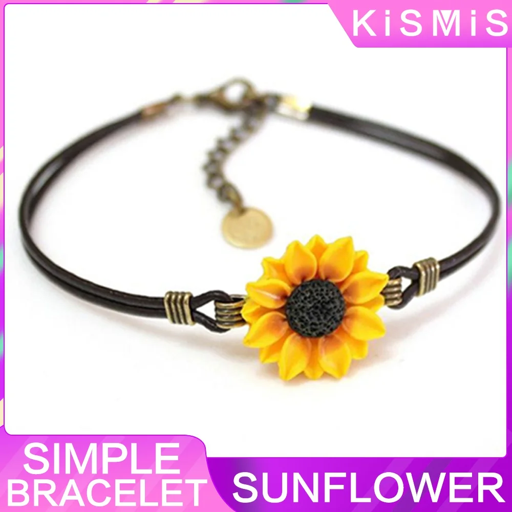 Kismis Sunflower Bracelet Sunflower Jewelry Sunflower Gift Jewelry For Women