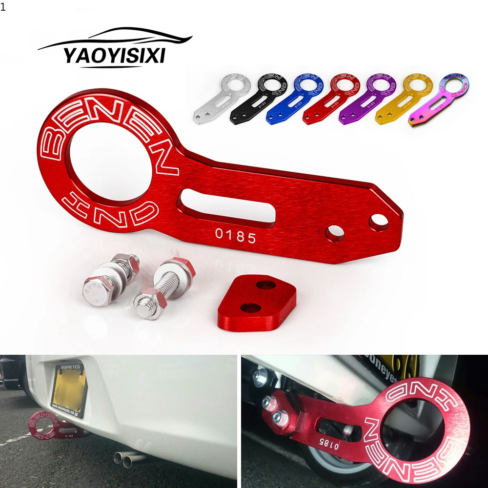 

RASTP-1 Set Universal Aluminum Alloy Racing Rear Tow Hook Rear Tow Hook for Honda Civic Benen 0185 RS-TH002 Trailer Hitch