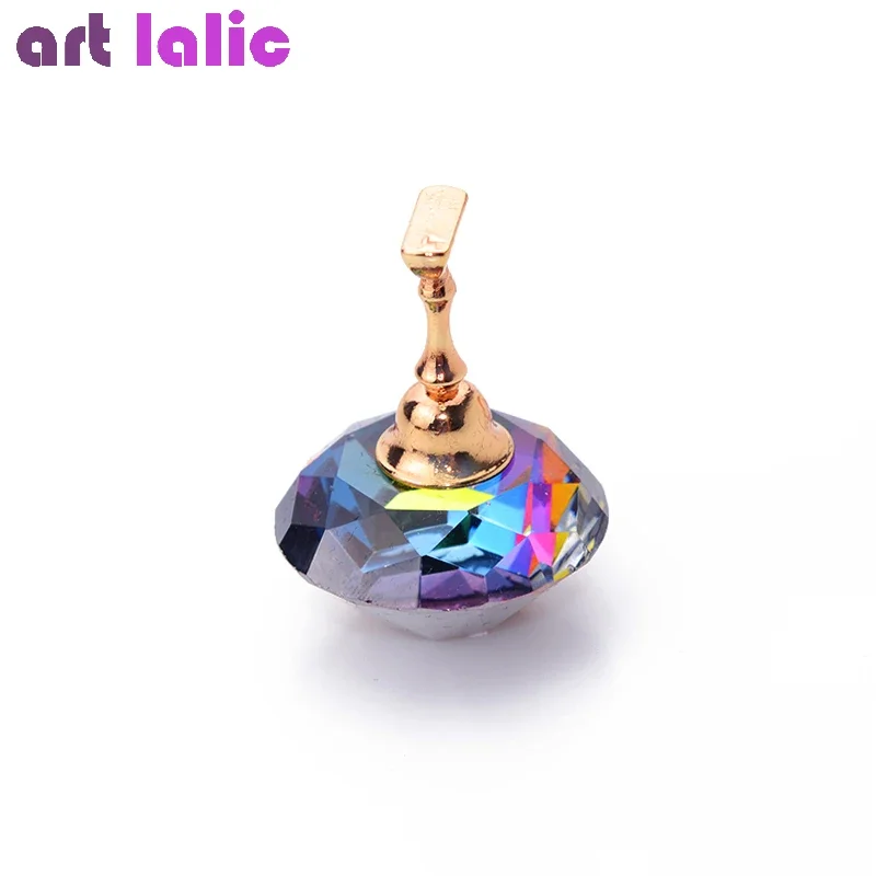 Support magnétique professionnel pour ongles en alliage de cristal acrylique, présentoir de formation pour la pratique du manucure à faire soi-même, pour faux ongles