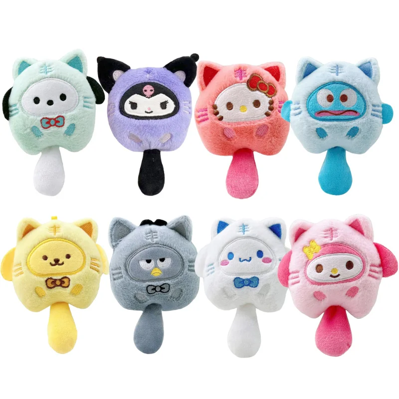 

8 Styles Sanrio Cartoon Hello Kitty Plush Toy Kawali Kuromi My Melody Cinnamoroll Soft Stuffed Doll Pendant Girl Kids Xmas Gift