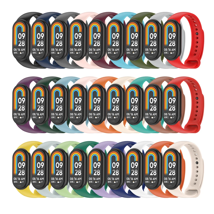 Armband für Xiaomi Mi Band 8/8 NFC-Armband, Silikon-Handgelenk, Mi Band 9, 10, Ersatz-Pulsera Correa, Sportarmband für Mi Band 9 10