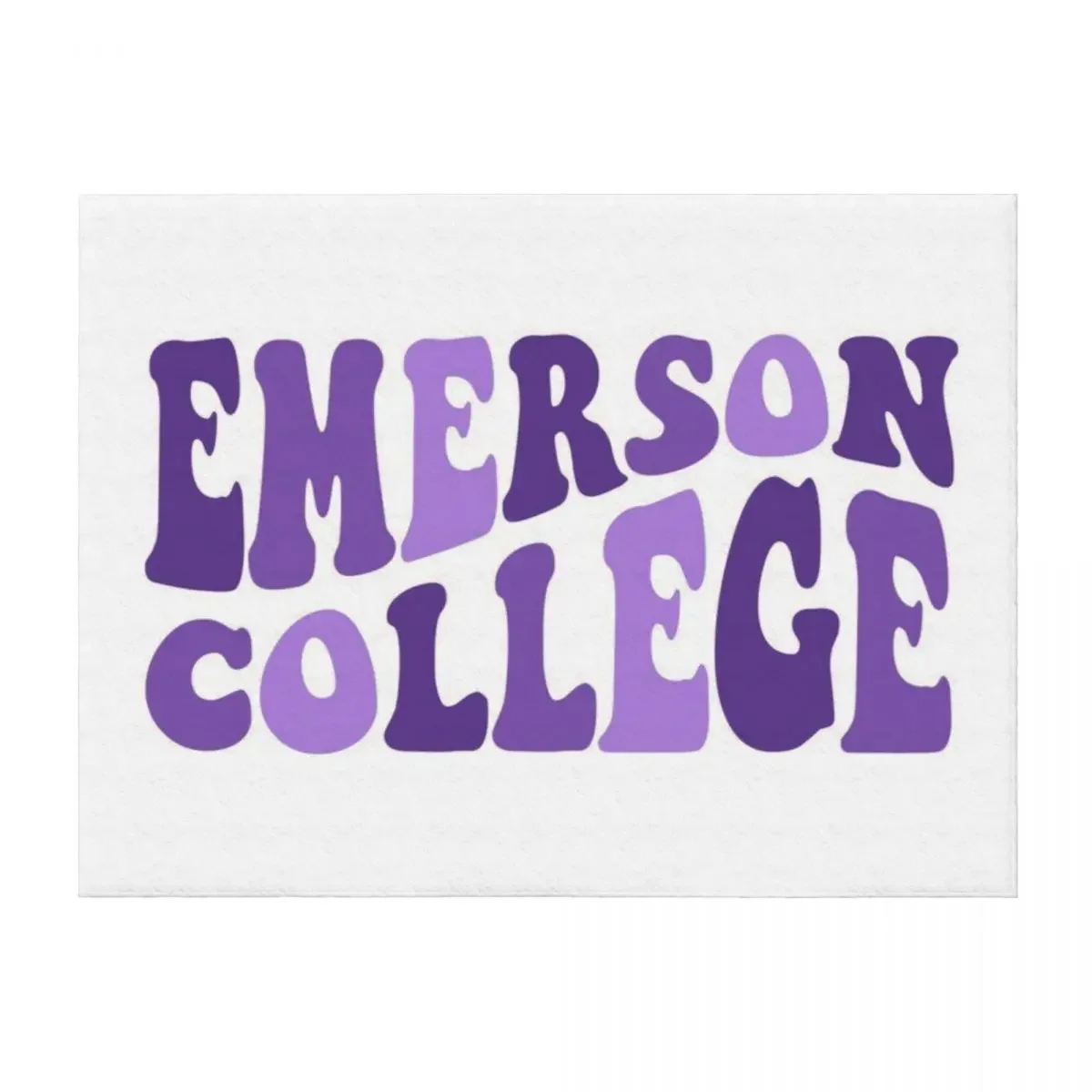 

emerson - groovy warped font Throw Blanket Flannels Blankets For Bed christmas gifts Luxury Blankets