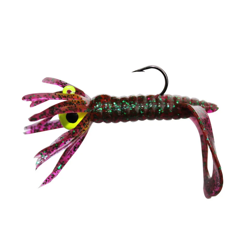 PRO BEROS Fishing Lure 5pcs Ultralight Freshwater Soft Bait For Jig Head Fishing Tackle Saltwater Swimbait Trout Worm Pesca