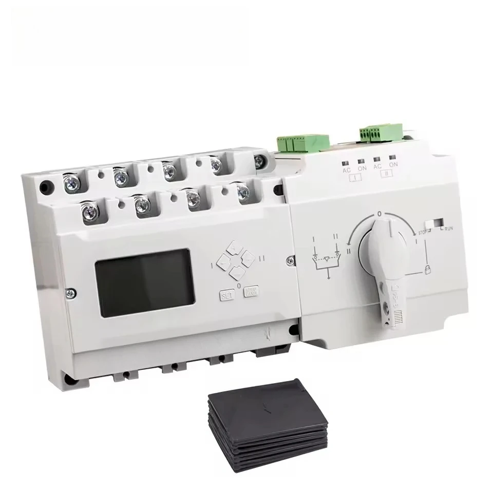 C/D Type SHALUO 63A 100A 125A ATS Generator Dual Power Automatic Transfer Switch with Control Panel Circuit Breaker