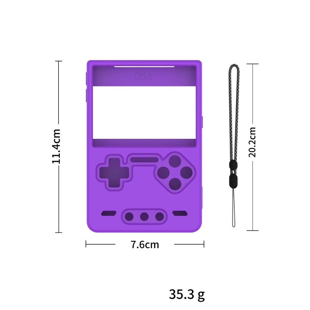 Durable Silicone Protective Case for Trimui Brick Gaming Console Drop Protection Simple Solid Color Design Gaming Accessory