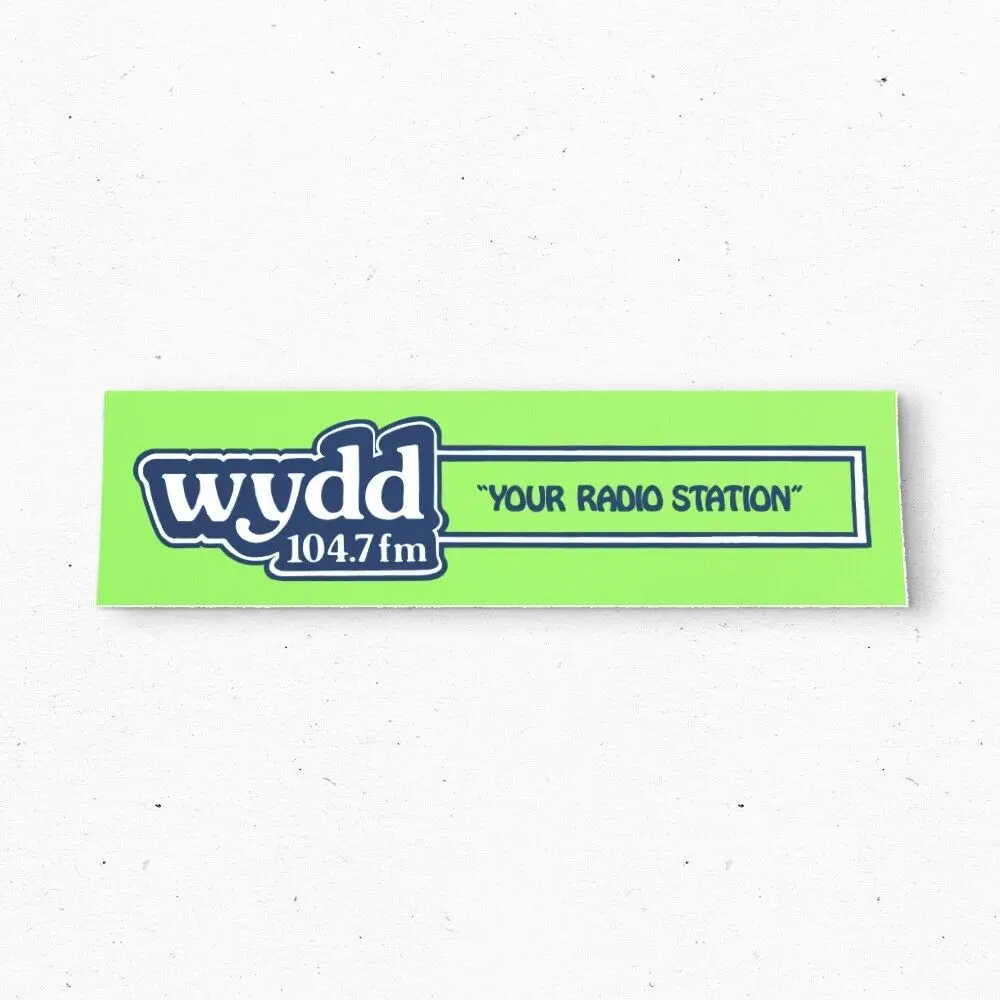 WYDD 104.7 FM Pittsburgh PENNSYLVANIA Bumper Sticker - Radio Vintage Style 70s - Bumper Stickers - Car Stickers