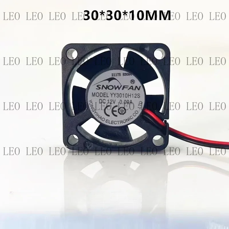 MY For SNOWFAN YY3010H12S 3010 DC12V 0.09A 3CM 2-Wire Dual Balls Silent Cooling Fan