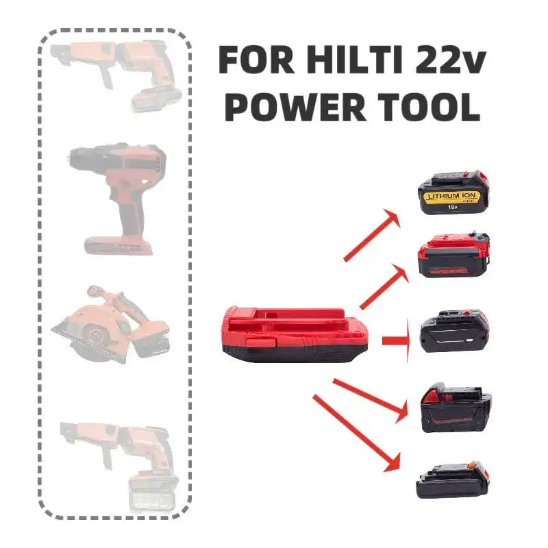 For hilti Battery  Tool Adapter Replacement To For Dewalt/Bosch/Craftsman/Milwaukee/BLACK And DECKR Battery Converter