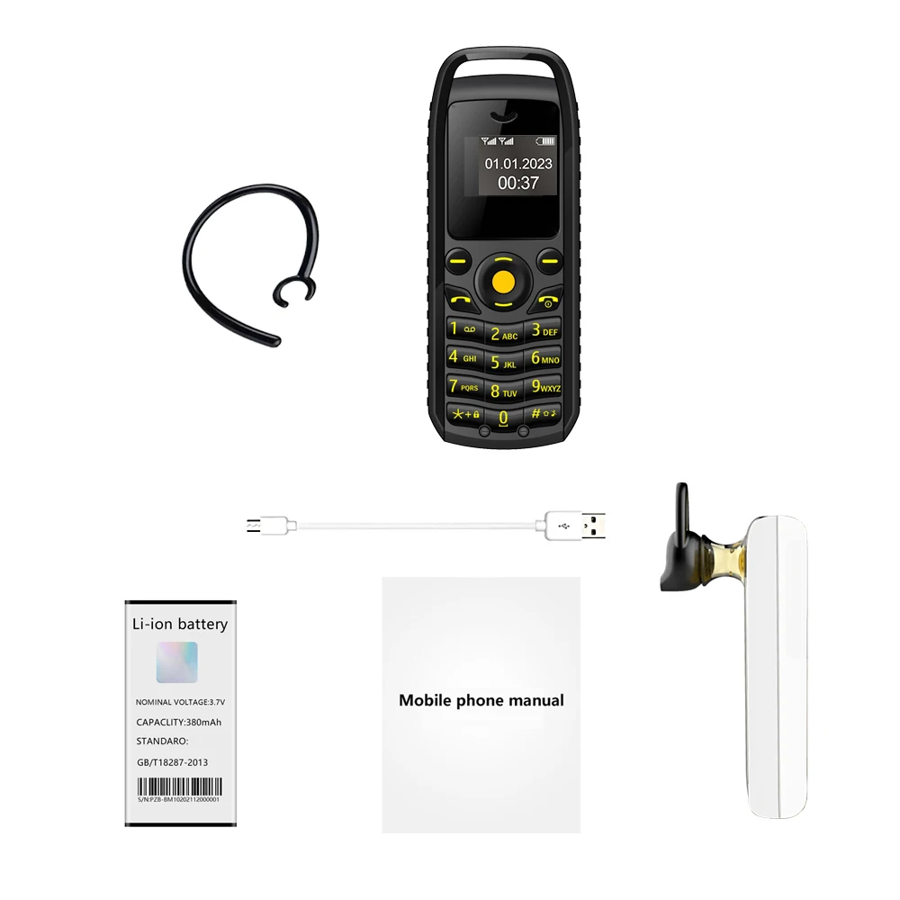 SERVO B25 Mini Mobile Phone 0.66 Inch Dual SIM Bluetooth Earphone Handsfree Magic Voice Blacklist Smallest 2G Unlocked Cellphone