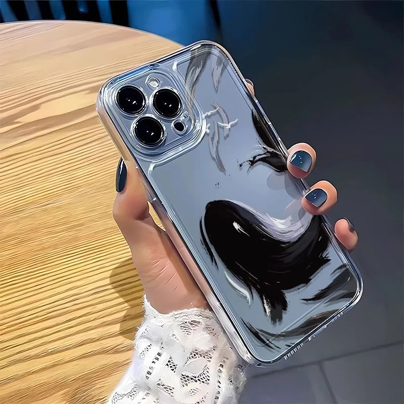 Chinese Ink Painting Black Whale Case For Samsung S20 S21 S22 Plus S23 S24 FE S25 Note 20 Ultra A15 A16 A23 A24 A25 5G Cover