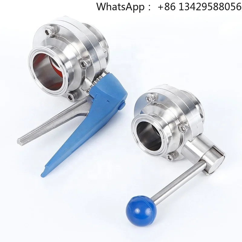 

304Stainless Steel 2 Inch 2" 47.5 Simple Clamp Butterfly Valve Clamp Manual Valve