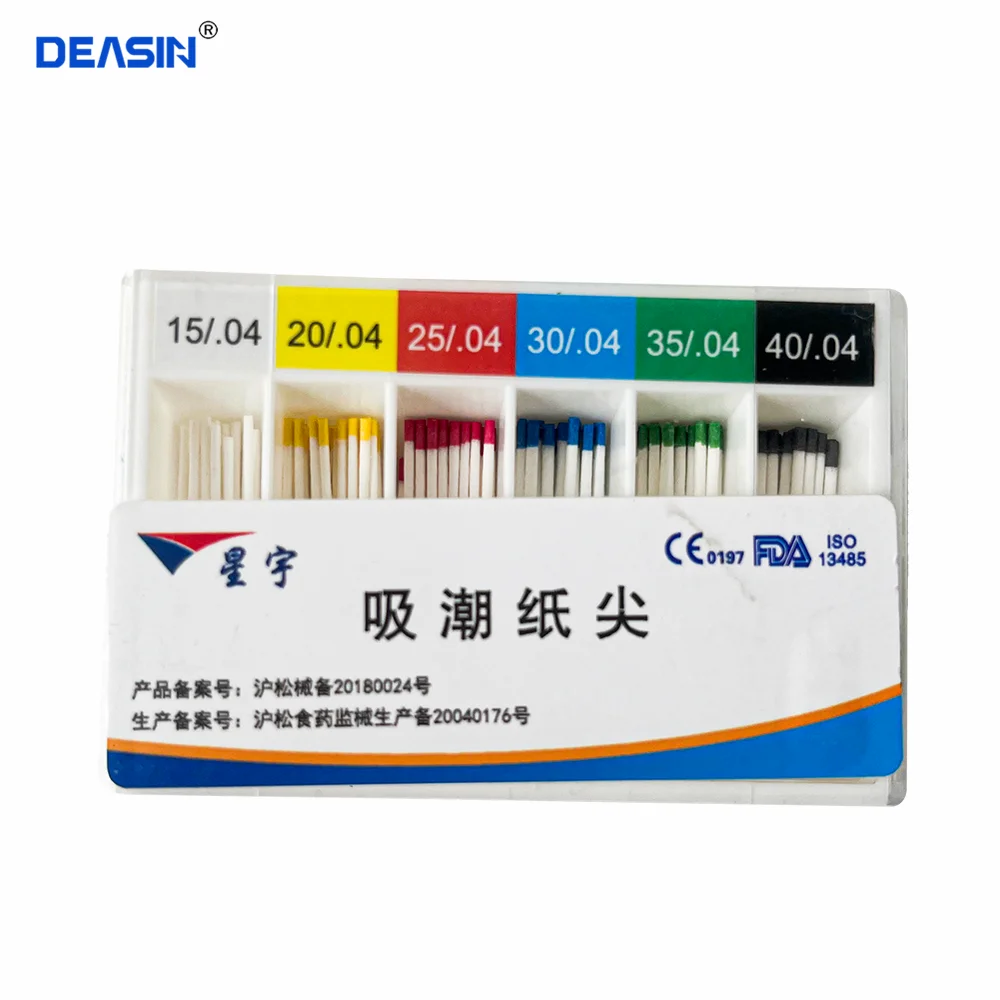 Dental Absorbent 0.04 Paper Points 15-40 Root Cancel Endodontics Cotton Fiber Tips Dentist Product 45-80