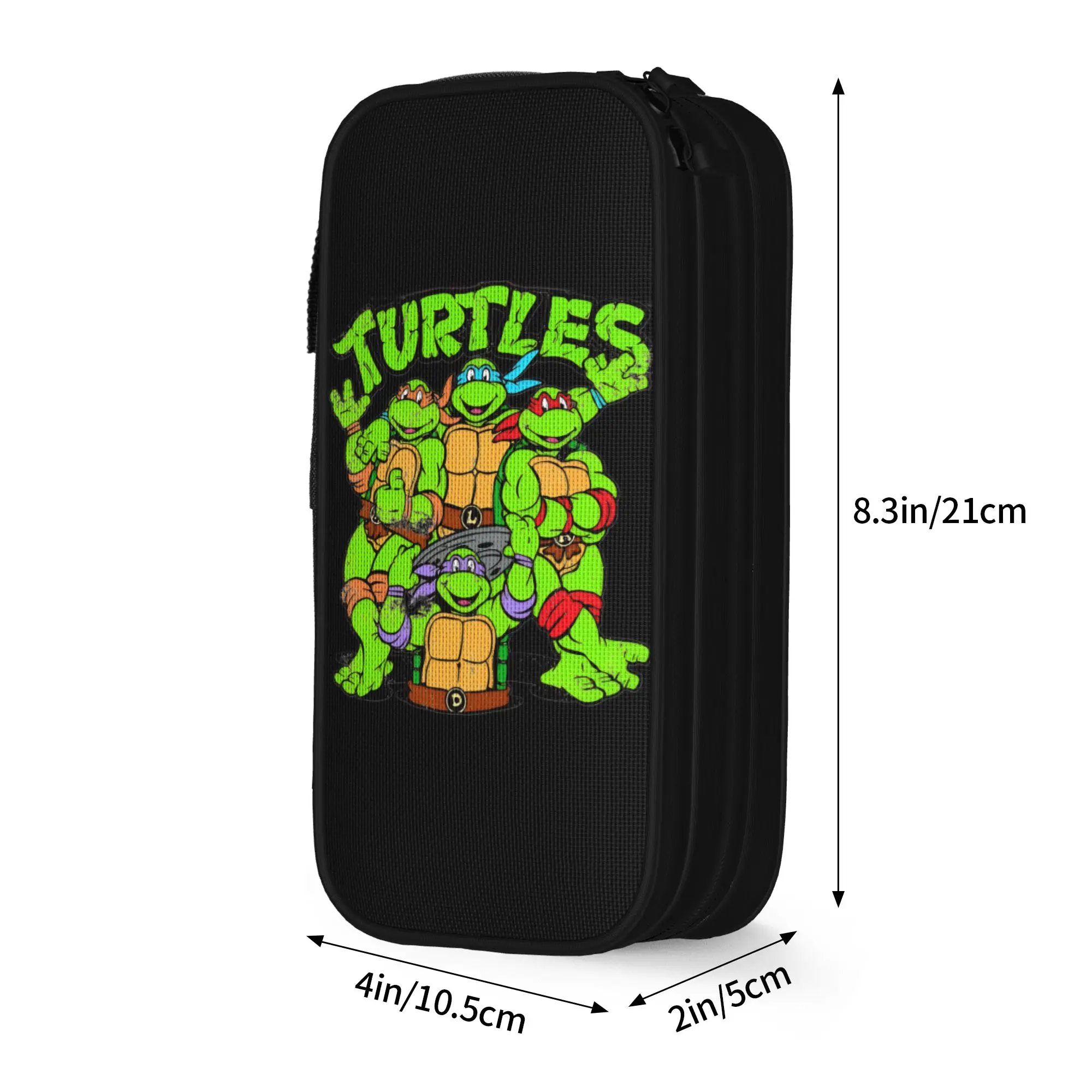 TMNT T-Turtles Group Pencil Case Fashion  Pen Holder Bag for Student Large Storage School Supplies Cosmetic Pencil Box