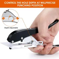 Single Hole Punch Heavy Duty Hole Puncher Hole Edge Banding Punching Plier Handheld Punching Tool For Paper Cards Accessory