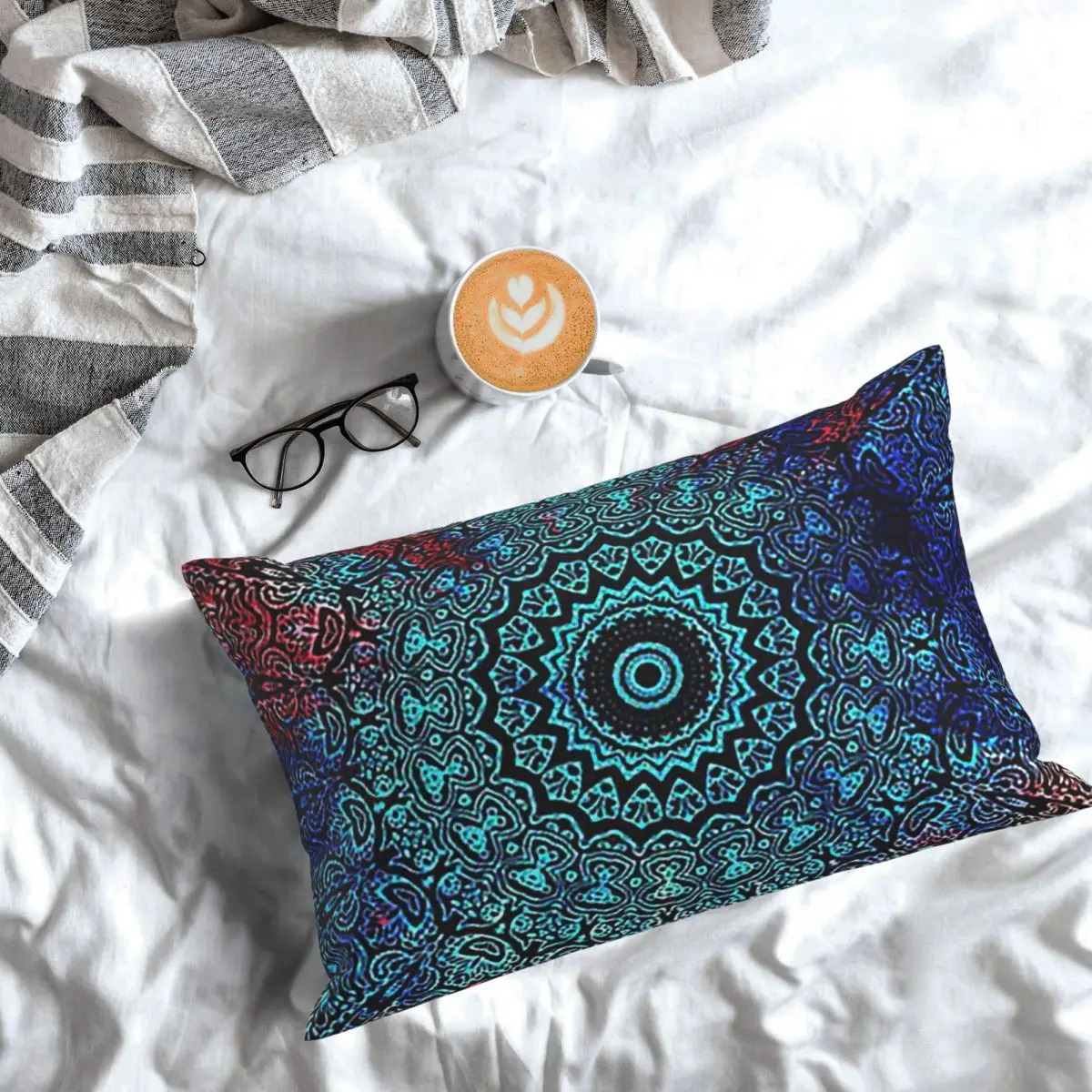 Bohemian Passion Mandala Zen Yoga Meditation Rectangle Pillowcase Cushion Cover Decorative Bedroom Bed Home Comfort Throw Pillow