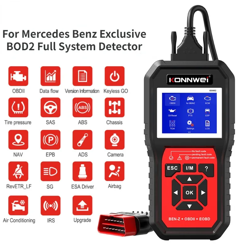 For Mercedes Benz exclusive OBD2 Scanner Full Systems Diagnostic Tool Plus 11 Special Features Car Engine Fault Code Readers