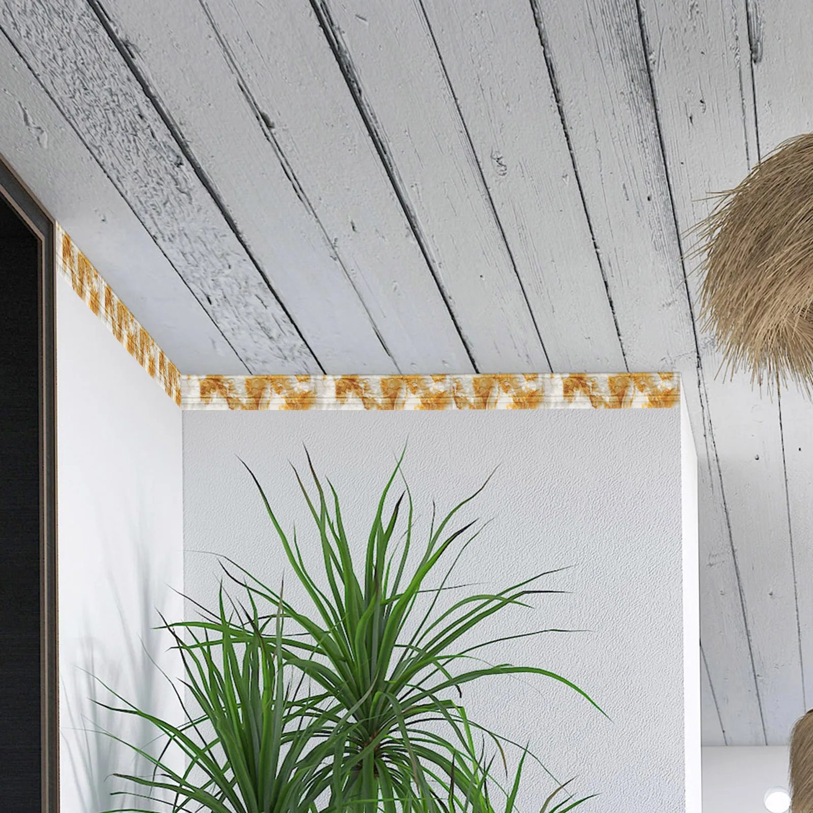 

1 Roll 3D Wall Trim Skirting Border Decorative Self Adhesive Baseboard Border Tape for Wall Corner Edging Baseboard Tape