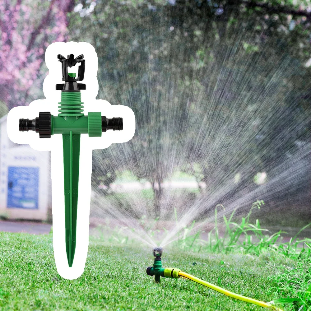 1Pcs Garden Lawn Rotating Sprinkler 1/2 Male Thread Scattering Nozzle 360 Degree Automatic Rotating Watering Irrigation Sprinkl