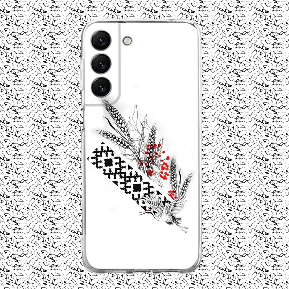 Ukraine Ornament Pattern Phone Case Silicone For Samsung S30,S23,21,22,20 Ultra,S20 FE lite,S10,9,PIus Note20ultra Cover Clear