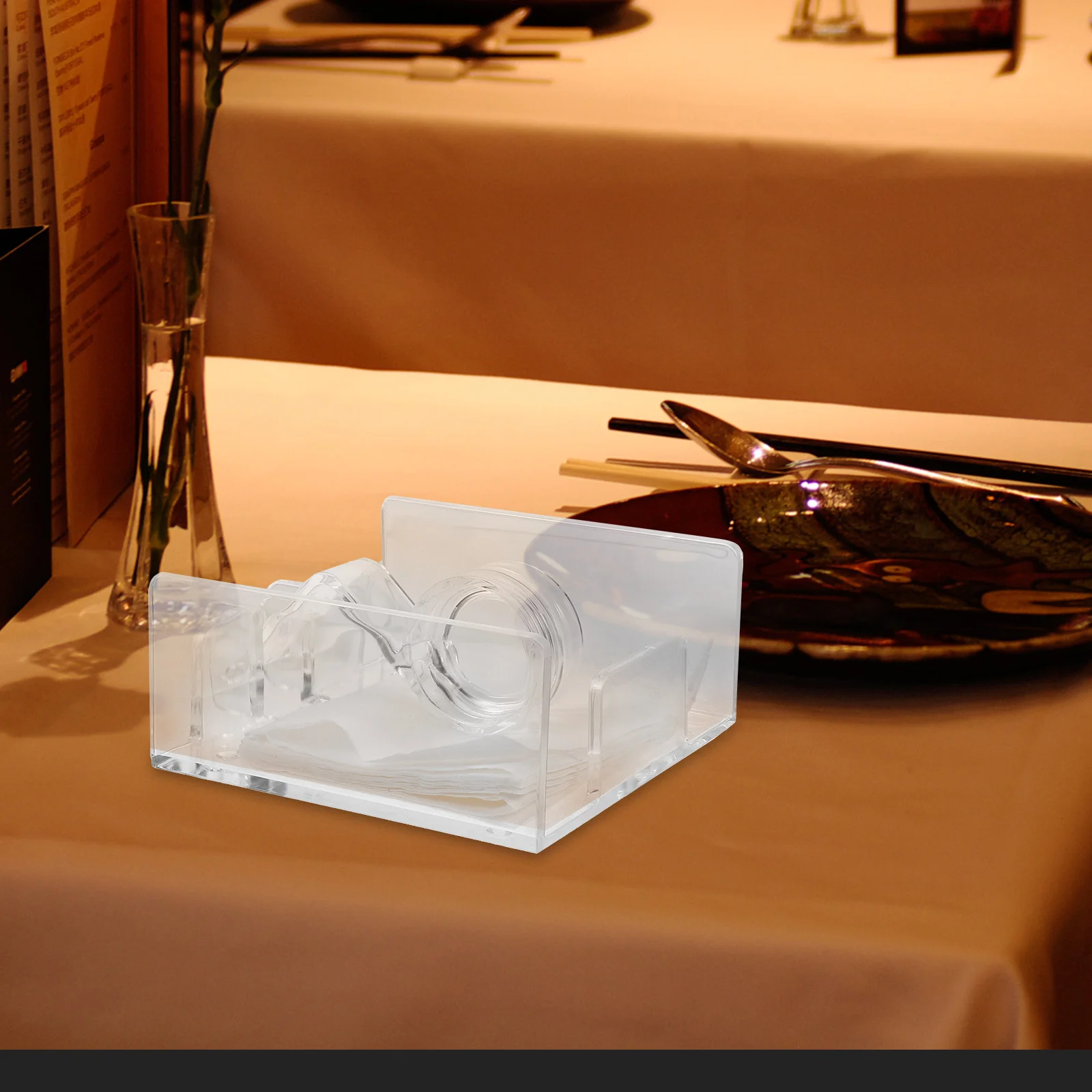 

Clear Acrylic Napkin Holder Vertical Tissue Holder for Home Kitchen Transparent Napkin Organizer Stand Home Decor