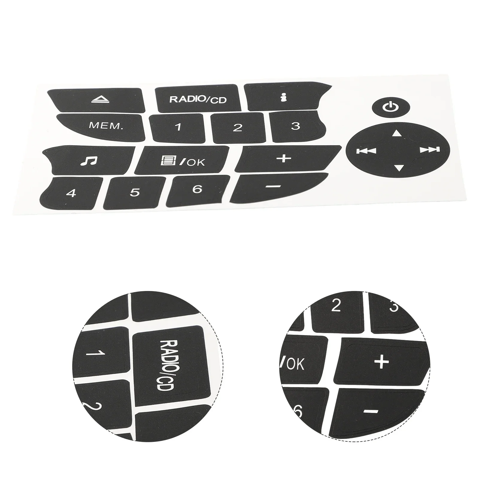 Practical Button Sticker Button Sticker 1 Pc Audio Button Decal For Clio 2009-2011 For Megane 2009-2011 Radio