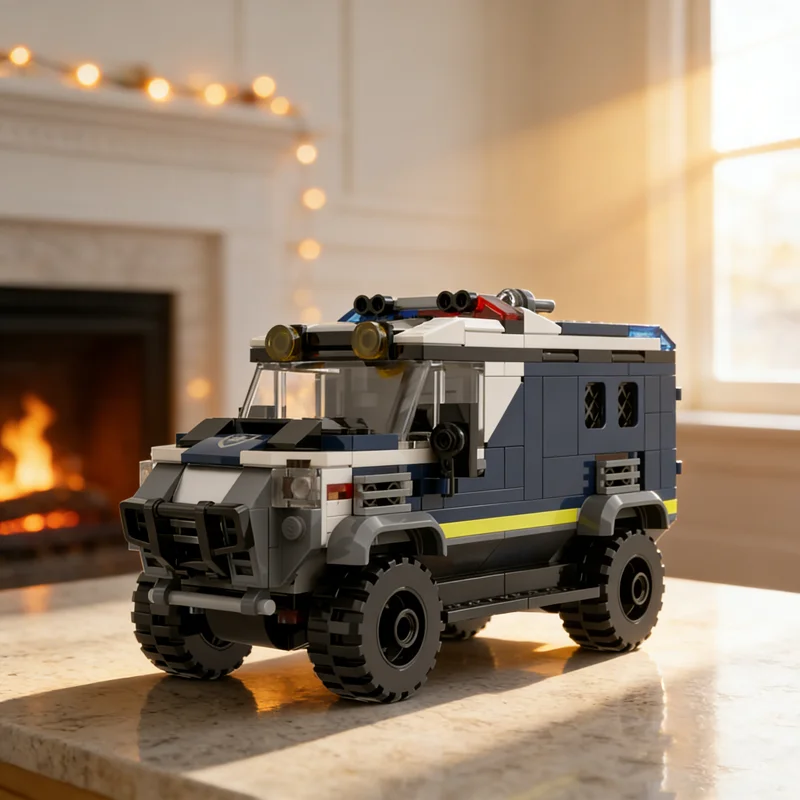 326 pezzi MOC unità di risposta tattica della polizia personale modello di città blocchi di architettura giocattoli regali di Natale mattoni educativi