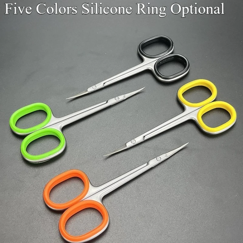 Tijeras para decoración de uñas de estilo ruso, tijeras para piel muerta, reparación de uñas de precisión de acero inoxidable, herramientas para uñas de grado profesional, codo de pico de águila