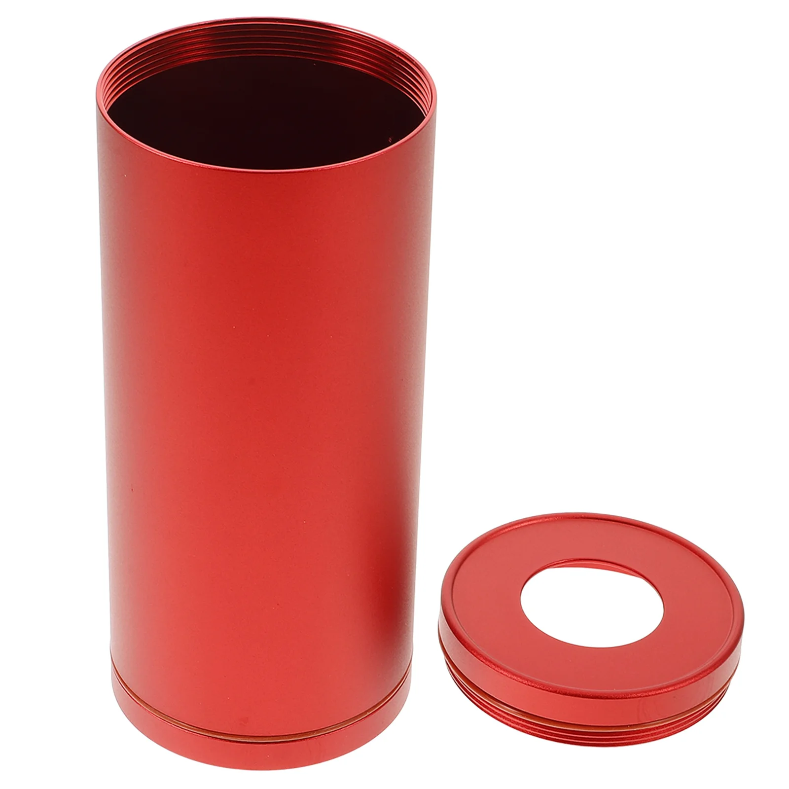 

Cylindrical Car Tissue Box Holder Round Aluminum Alloy Paper Towel Accessories Interior Red Color Storage Solution Car