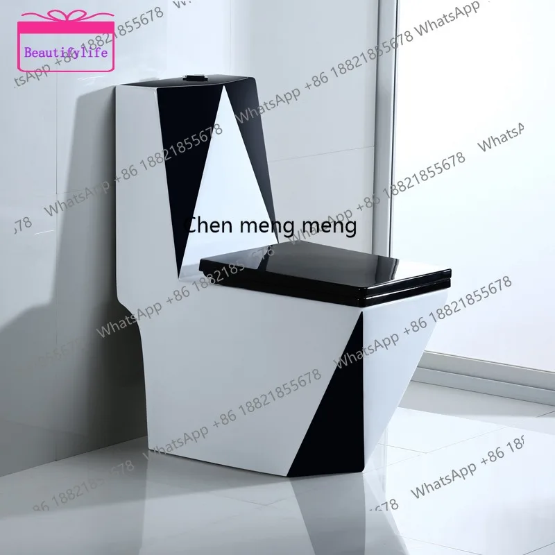 YL Household Diamond Color Toilet Toilet Large Diameter Siphon Square Toilet Pumping