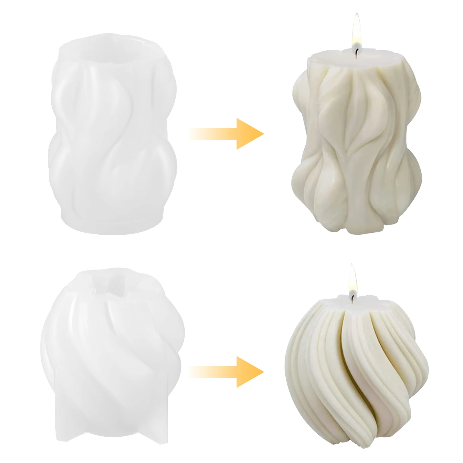 

4 Pcs Scented Mold Soap Molds for Making Kit Fragrance DIY Candles Wax Melt Mould Cylinder
